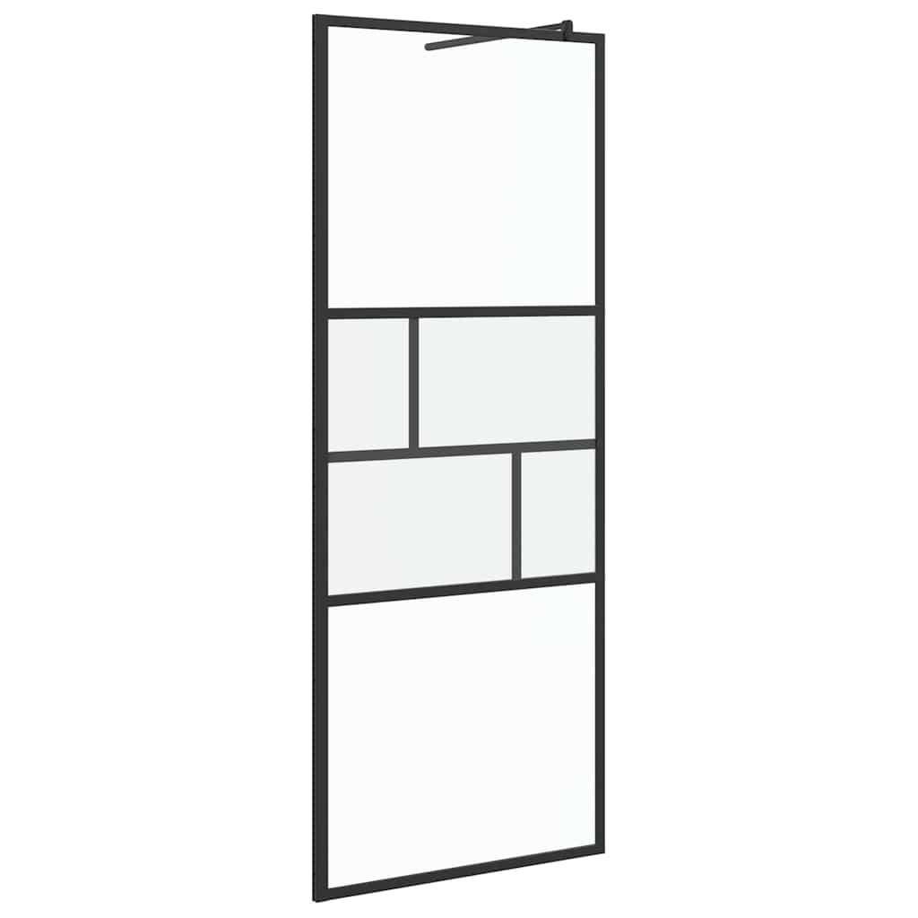 Inloop Douche Wand 80 X 195 X 0,5 Cm Glas En Aluminium