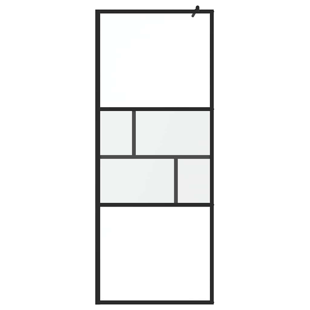 Inloop Douche Wand 80 X 195 X 0,5 Cm Glas En Aluminium