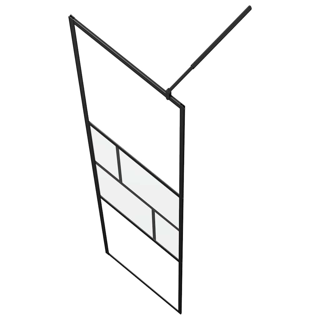 Inloop Douche Wand 80 X 195 X 0,5 Cm Glas En Aluminium