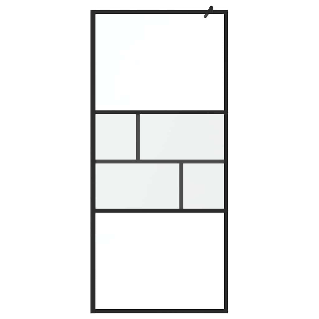 Inloop Douche Wand 90 X 195 X 0,5 Cm Glas En Aluminium