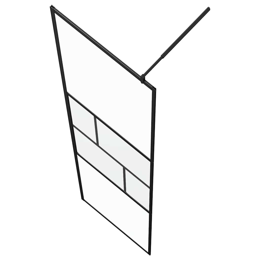 Inloop Douche Wand 90 X 195 X 0,5 Cm Glas En Aluminium
