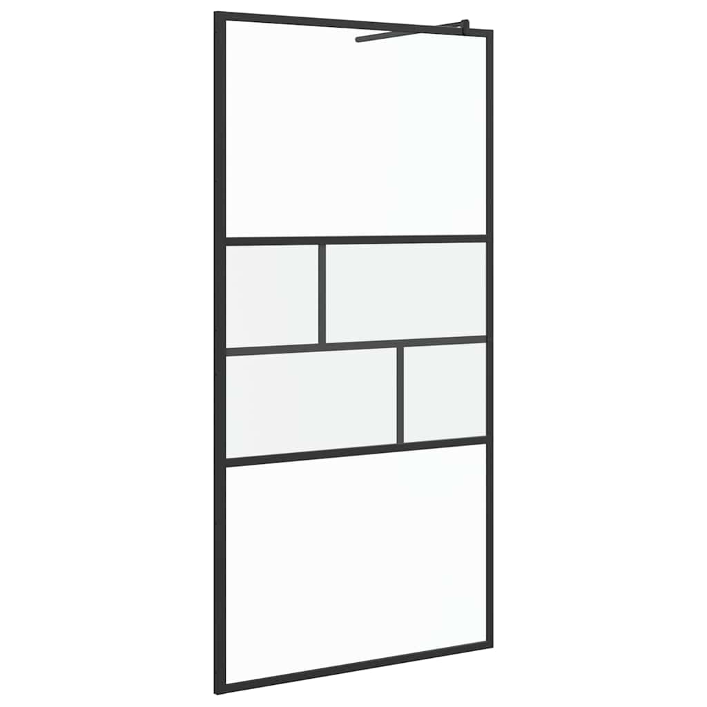 Inloop Douche Wand 100 X 195 X 0,5 Cm Glas En Aluminium