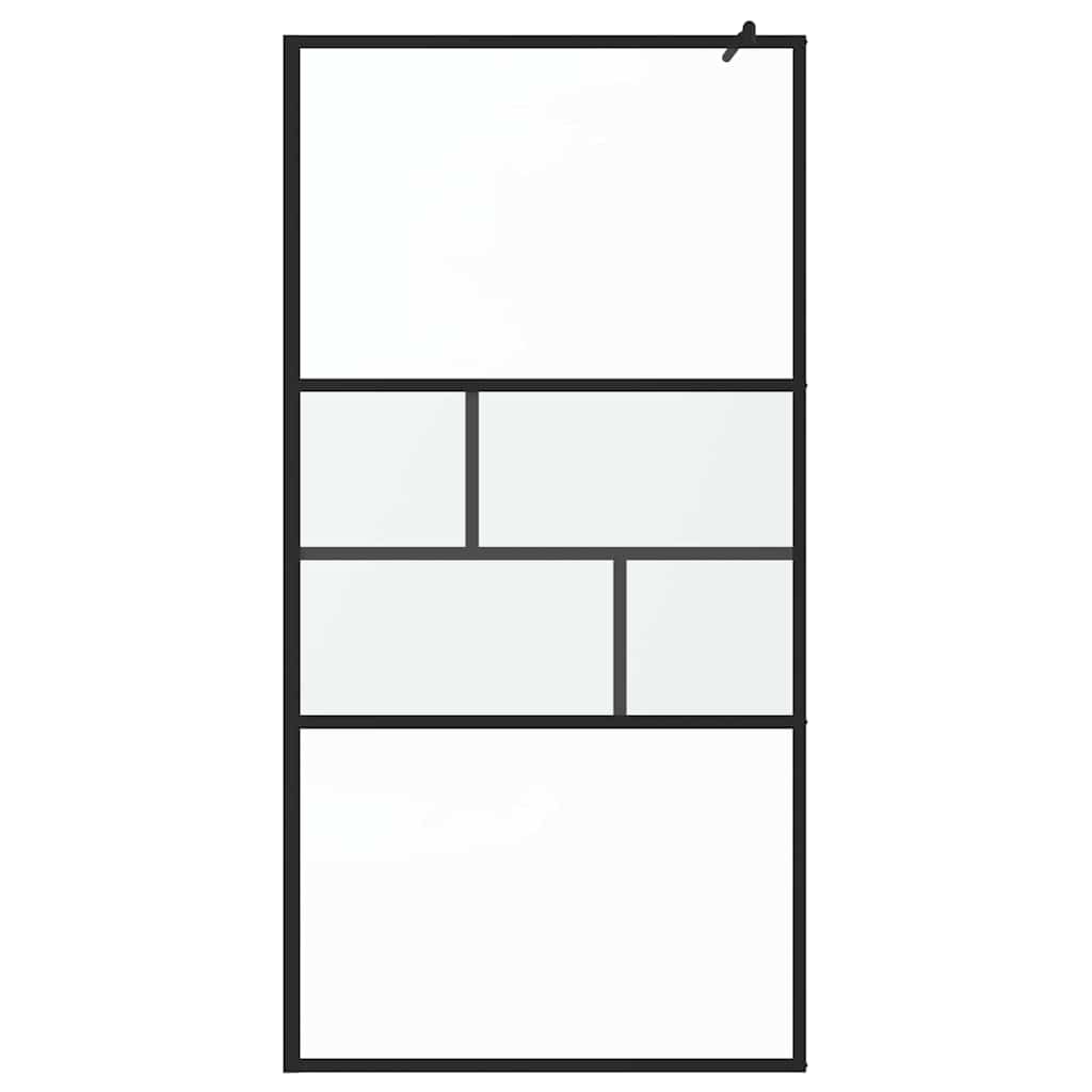 Inloop Douche Wand 100 X 195 X 0,5 Cm Glas En Aluminium