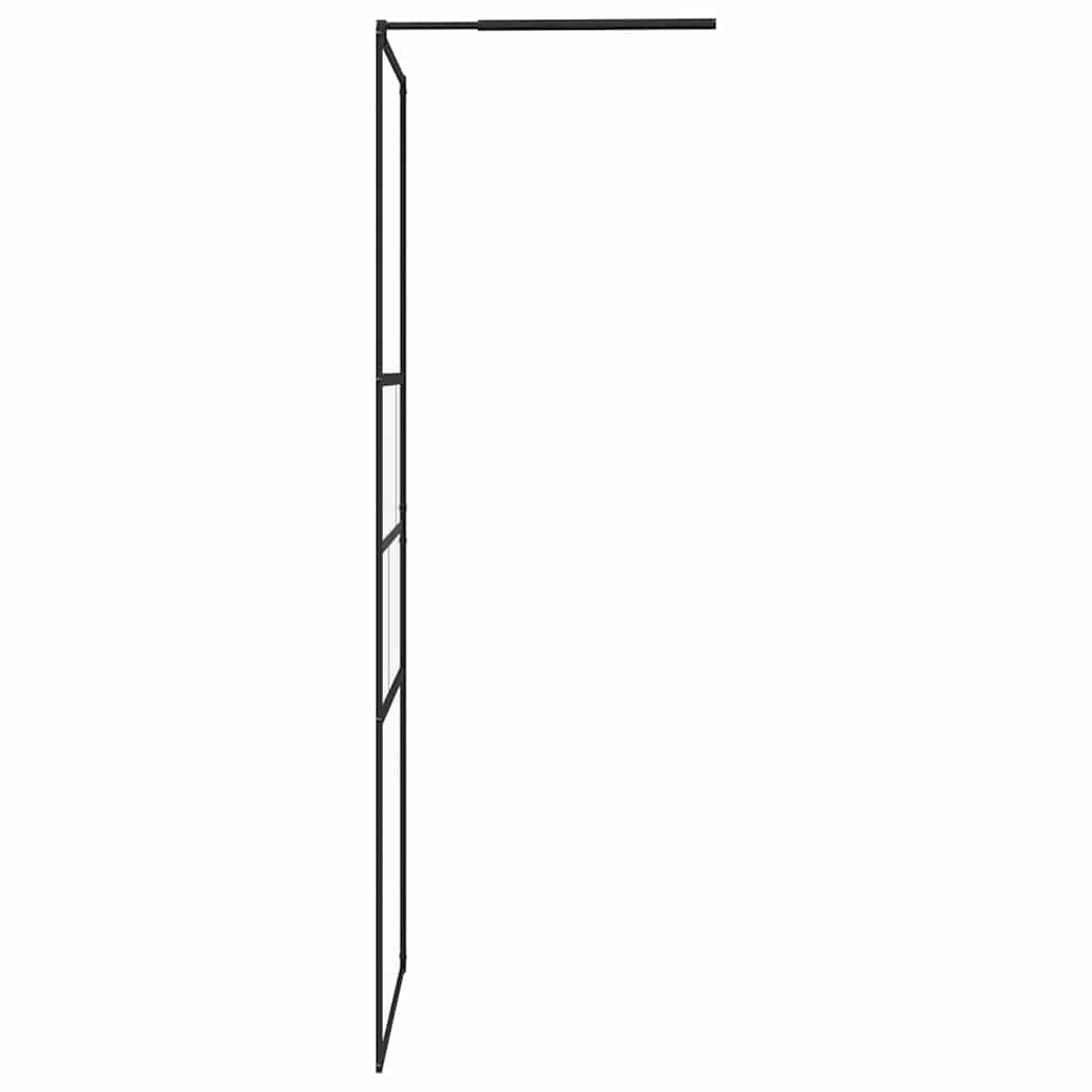 Inloop Douche Wand 100 X 195 X 0,5 Cm Glas En Aluminium