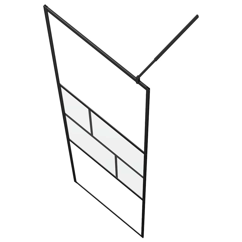 Inloop Douche Wand 100 X 195 X 0,5 Cm Glas En Aluminium