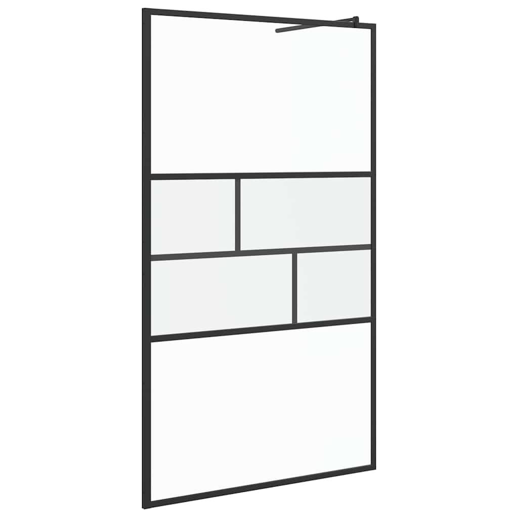 Inloop Douche Wand 115 X 195 X 0,5 Cm Glas En Aluminium