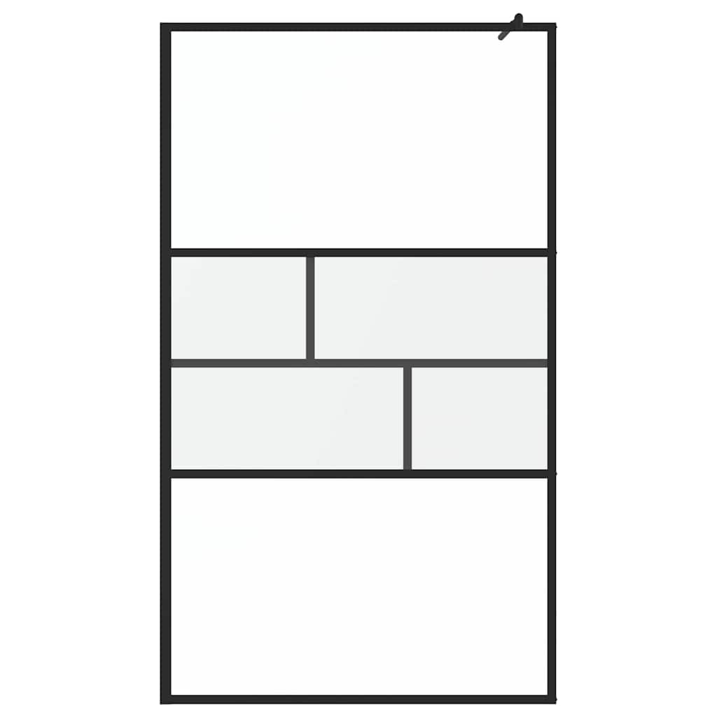 Inloop Douche Wand 115 X 195 X 0,5 Cm Glas En Aluminium