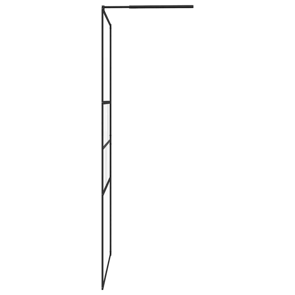 Inloop Douche Wand 115 X 195 X 0,5 Cm Glas En Aluminium