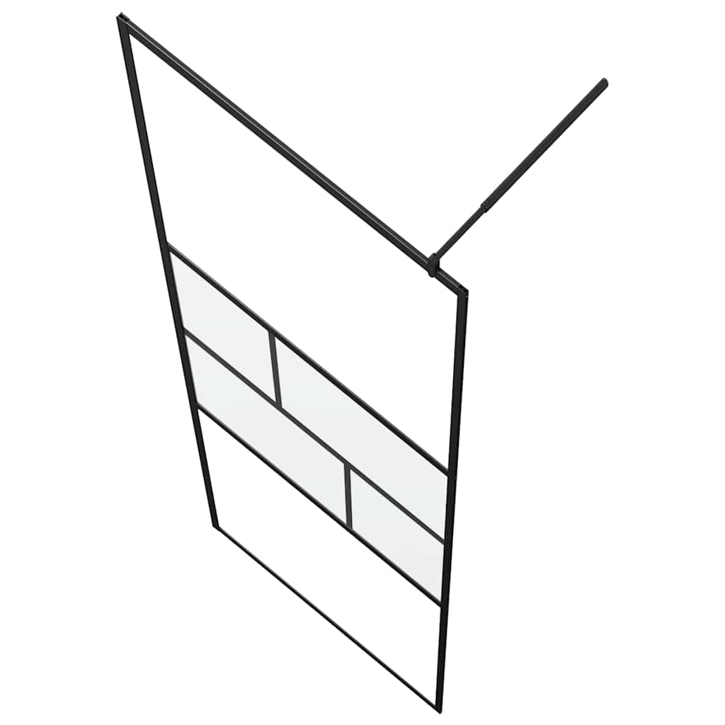 Inloop Douche Wand 115 X 195 X 0,5 Cm Glas En Aluminium