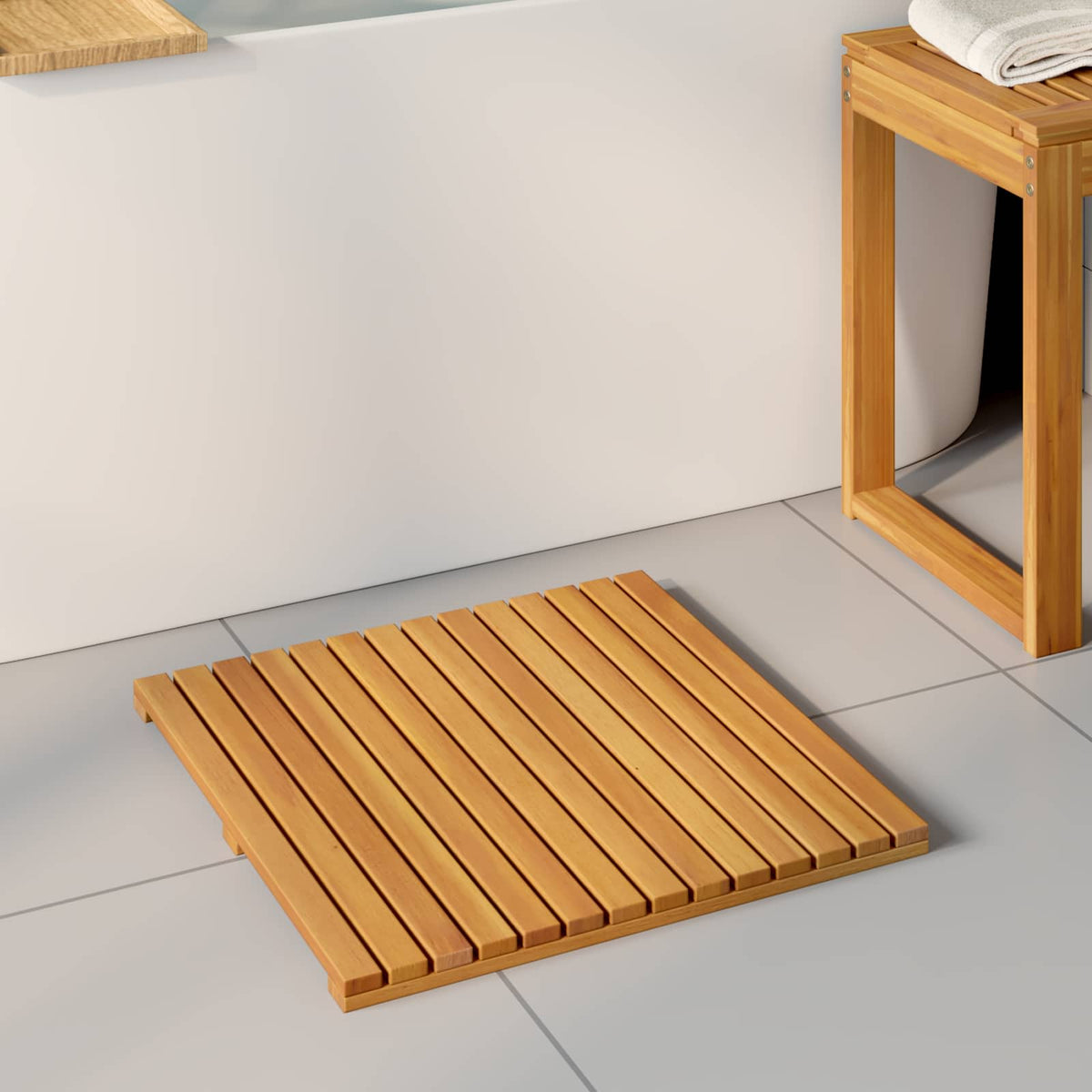 Badmat 2 St Naturel Massief Acaciahout
