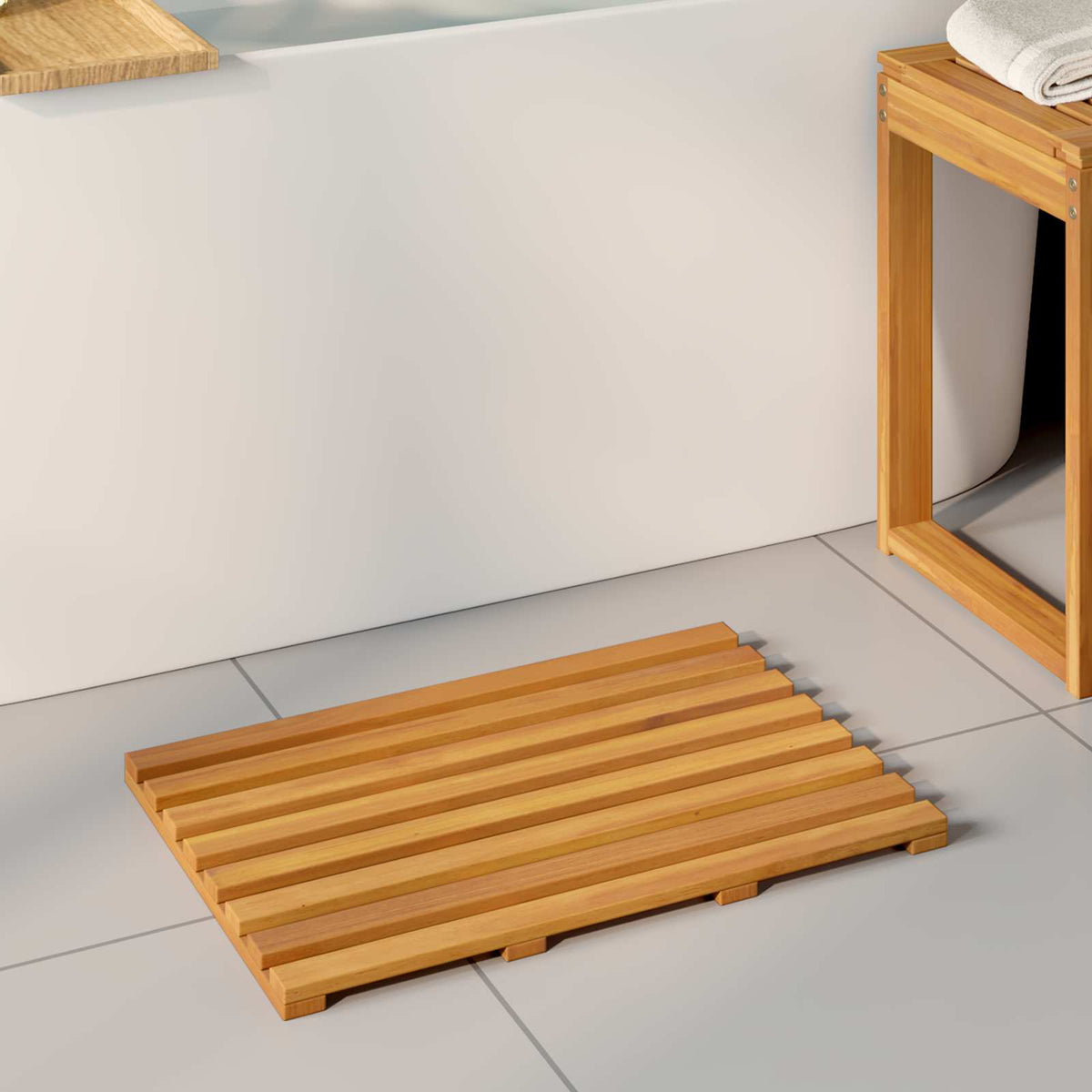 Badmat 2 St Naturel Massief Acaciahout