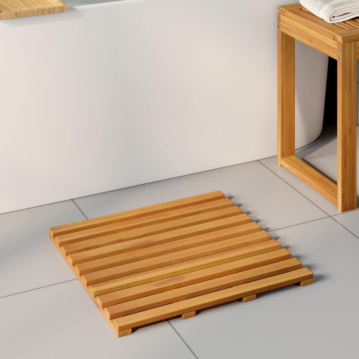 Badmat 2 St Naturel Massief Acaciahout
