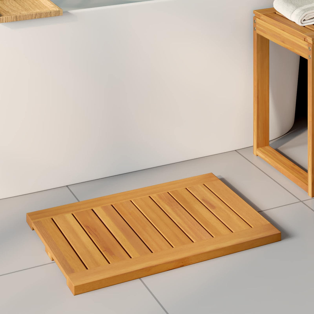 Badmat 2 St Naturel Massief Acaciahout