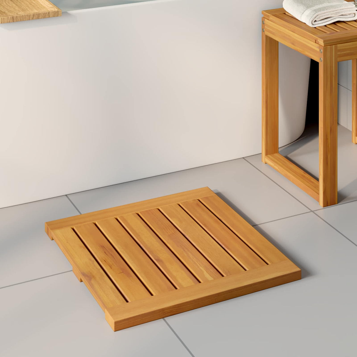 Badmat 2 St Naturel Massief Acaciahout