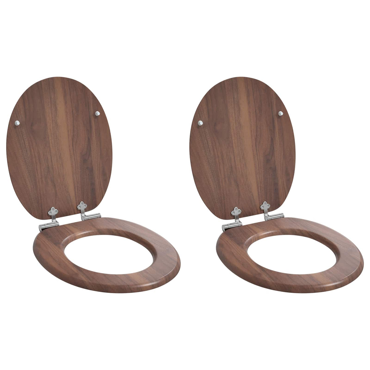 Toiletbrillen Met Deksel 2 St Mdf