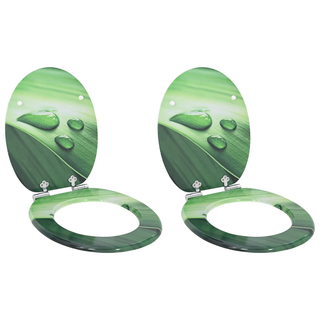 Toiletbrillen Met Deksel 2 St Mdf