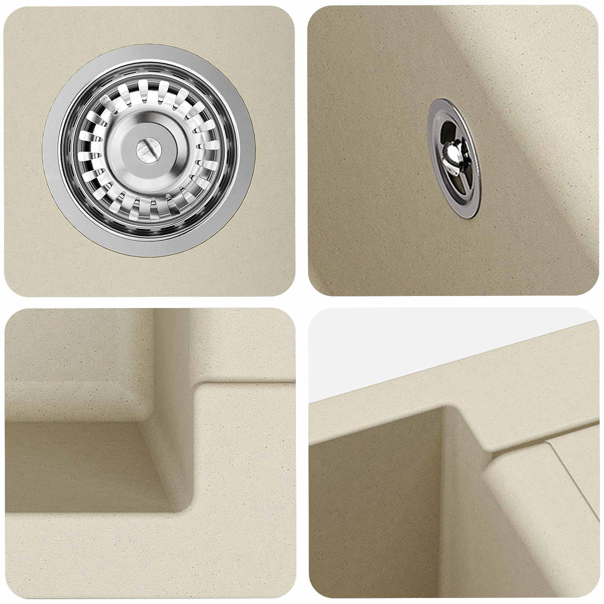 Wasbak 620 X 500 Mm 80% Kwarts En 20% Hars