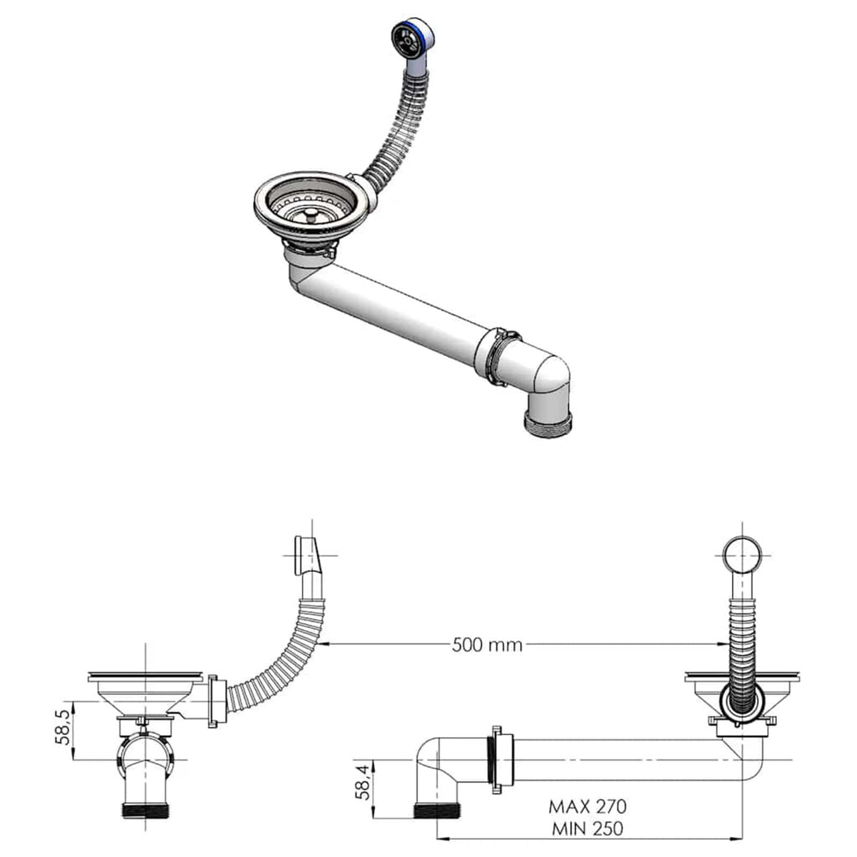 Wasbak 780 X 500 Mm 80% Kwarts En 20% Hars