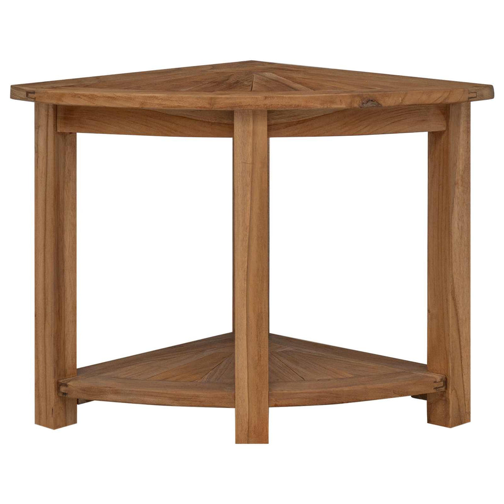 Badkamer Bijzettafel Naturel 45 X 45 X 46 Cm Massief Teakhout