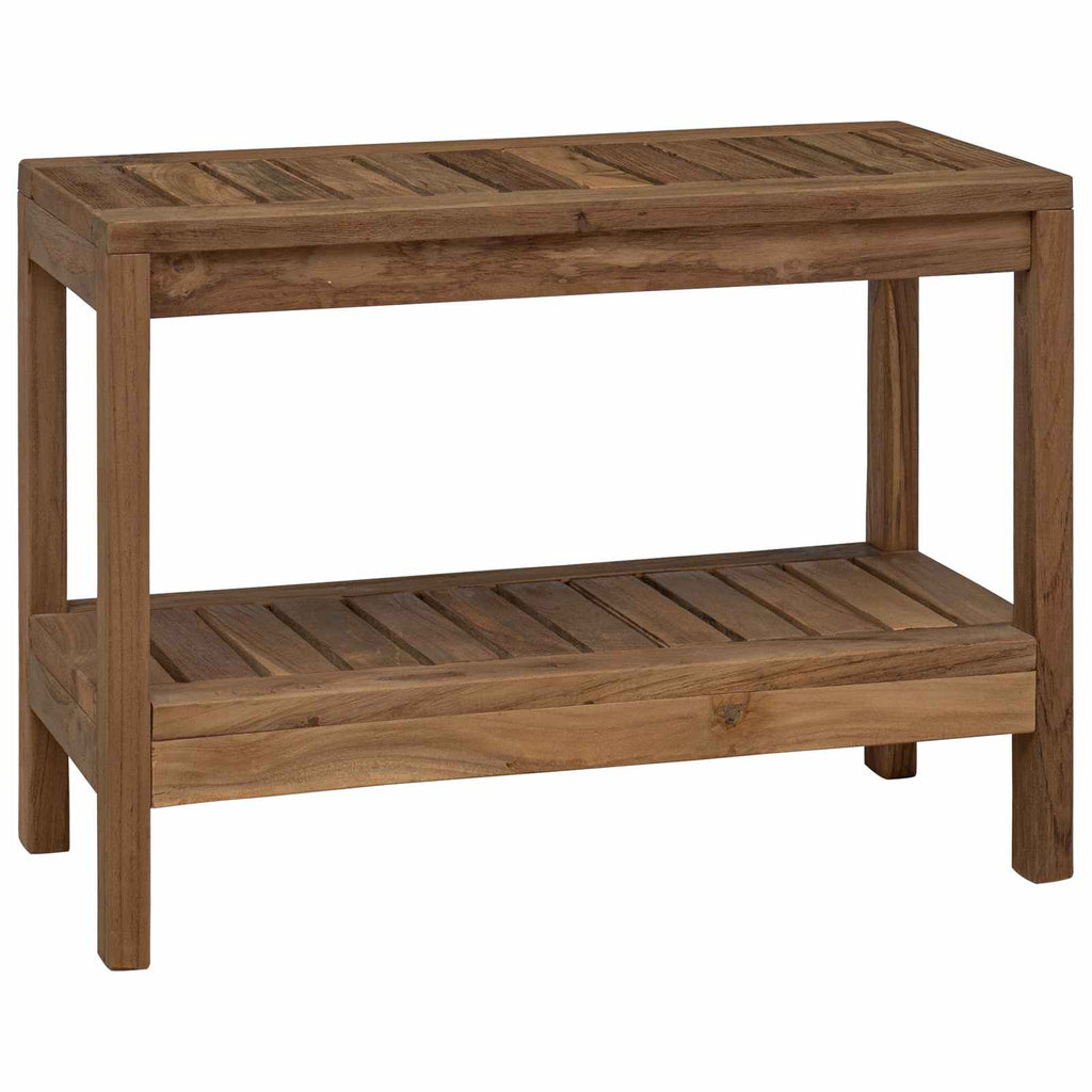Badkamer Bijzettafel Naturel 60 X 30 X 45 Cm Massief Teakhout