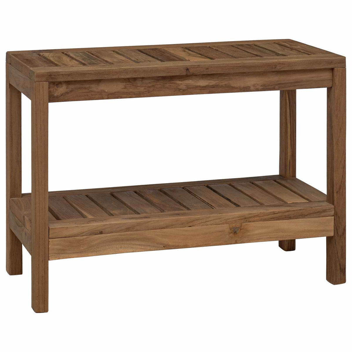 Badkamer Bijzettafel Naturel 60 X 30 X 45 Cm Massief Teakhout