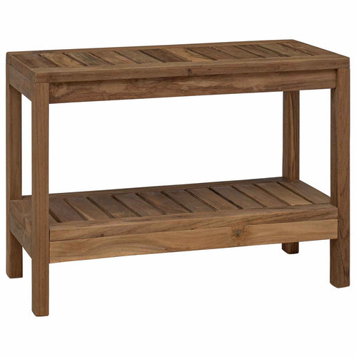 Badkamer Bijzettafel Naturel 60 X 30 X 45 Cm Massief Teakhout