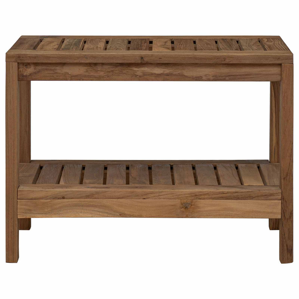 Badkamer Bijzettafel Naturel 60 X 30 X 45 Cm Massief Teakhout