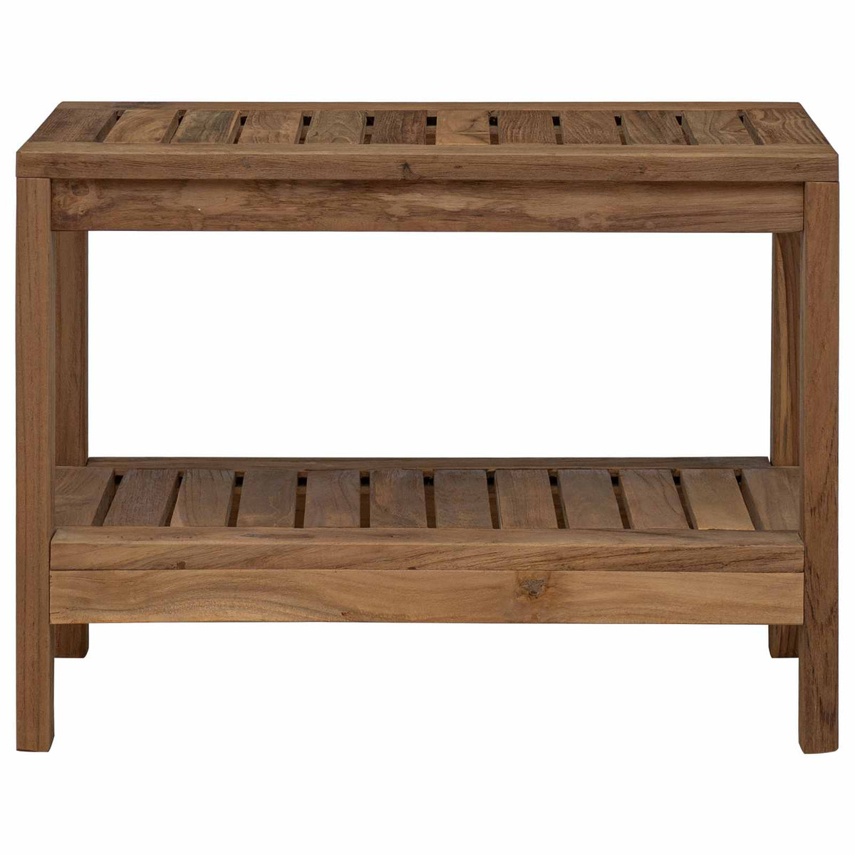 Badkamer Bijzettafel Naturel 60 X 30 X 45 Cm Massief Teakhout