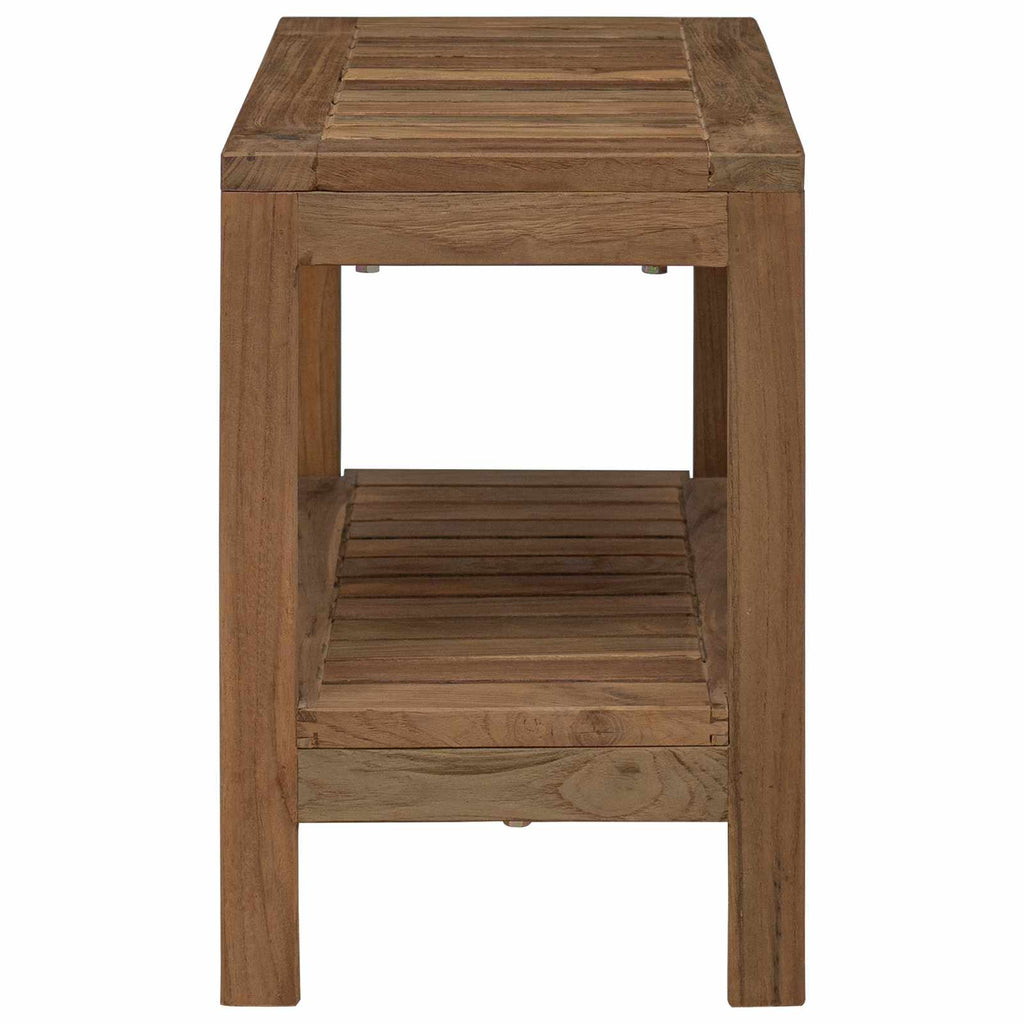 Badkamer Bijzettafel Naturel 60 X 30 X 45 Cm Massief Teakhout