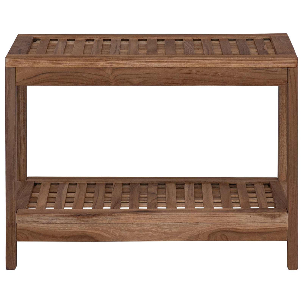 Badkamer Bijzettafel Naturel 60 X 30 X 45 Cm Massief Teakhout