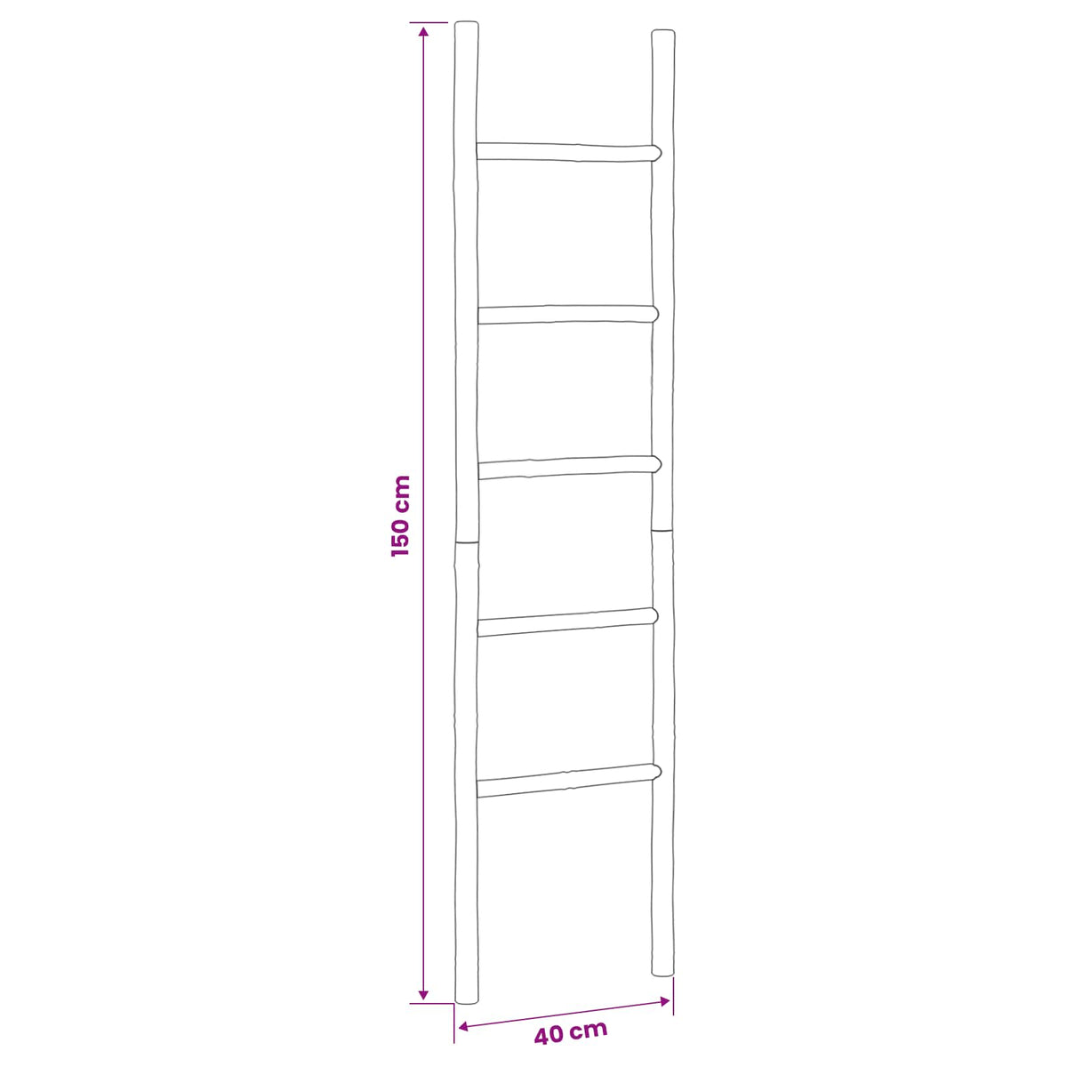 Deken Ladder 40 X Bamboe