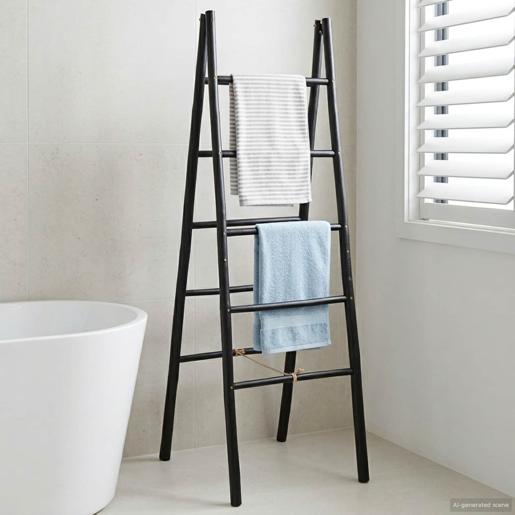 Dubbele Handdoekladder Bamboe
