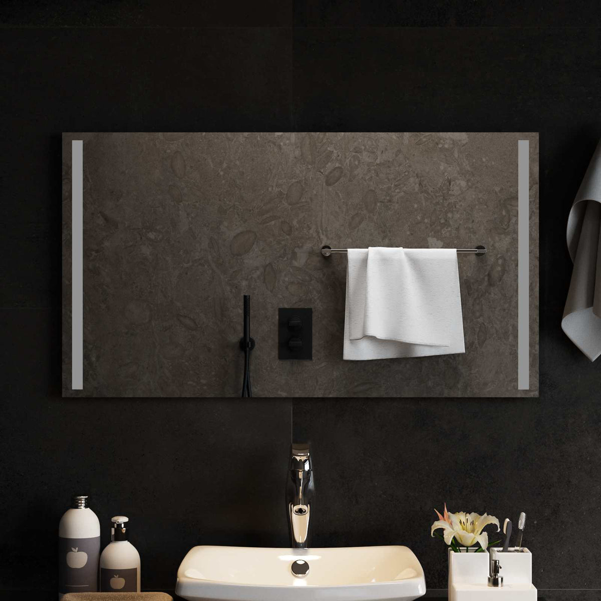 Led Badkamer Spiegel Transparant Gehard Glas