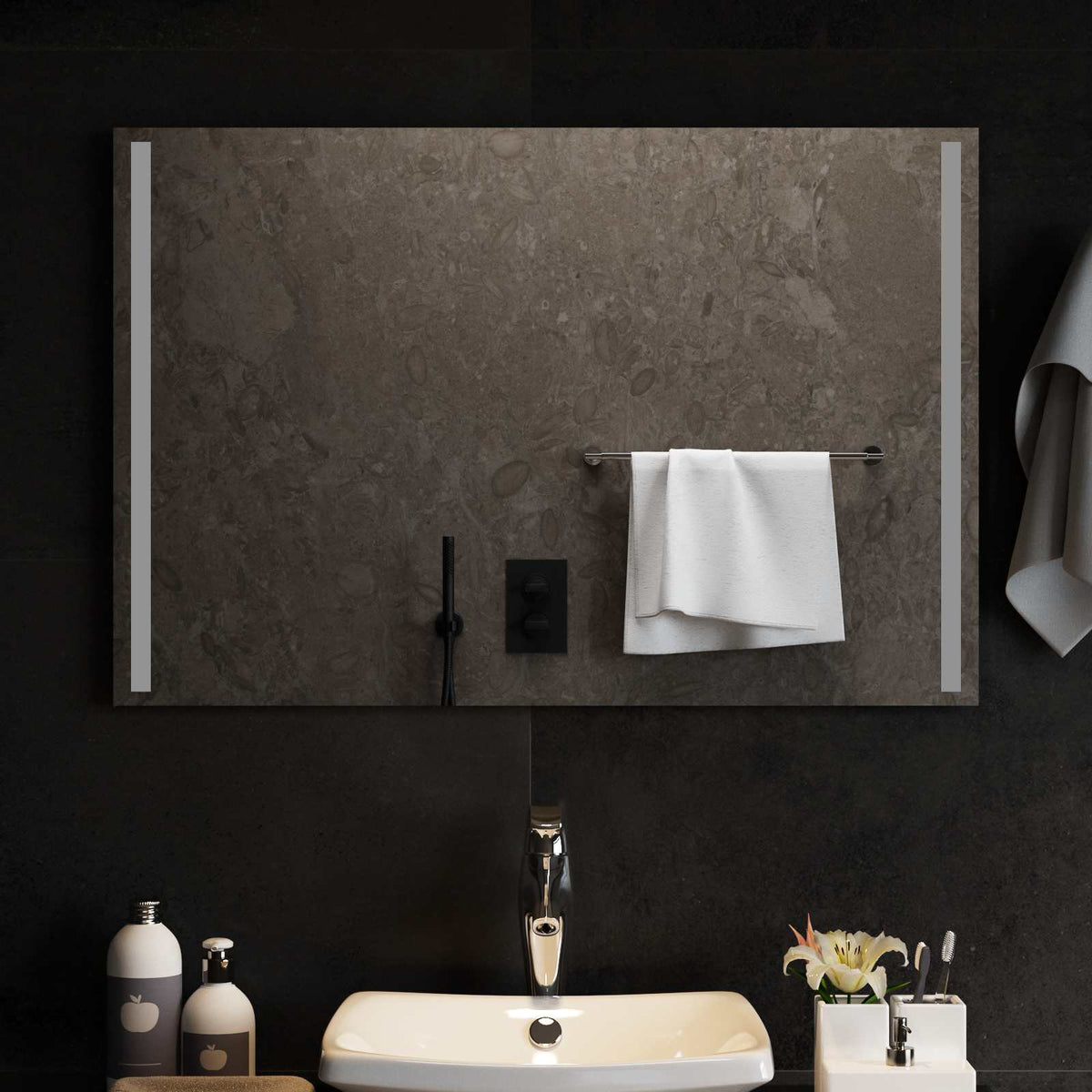 Led Badkamer Spiegel Transparant Gehard Glas