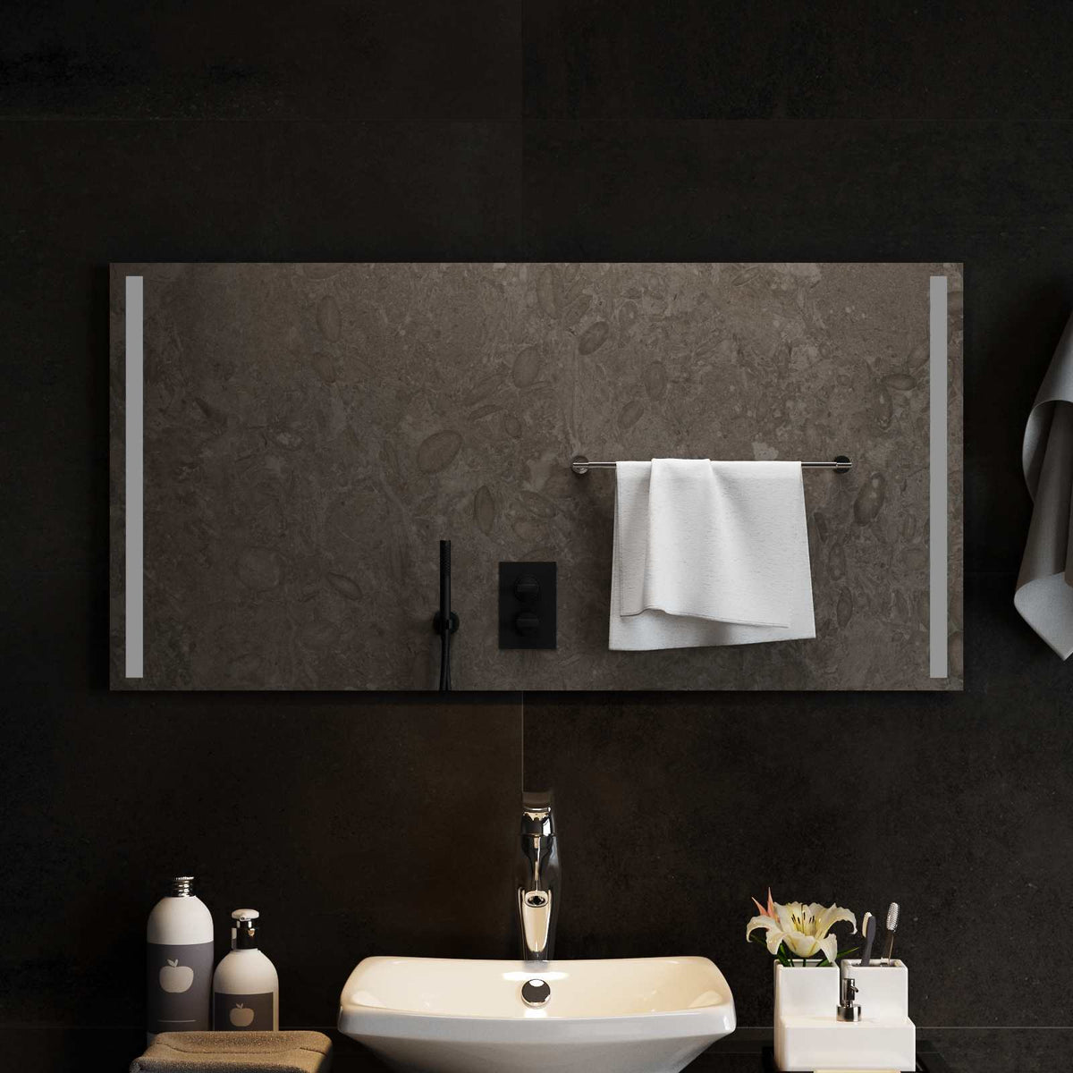 Led Badkamer Spiegel Transparant Gehard Glas