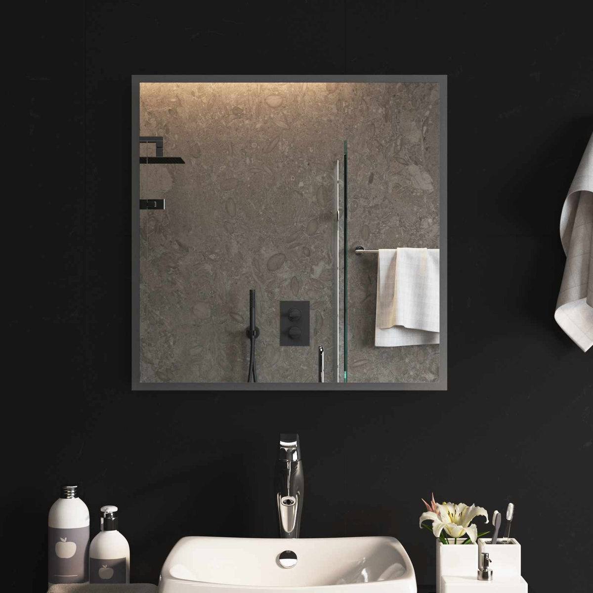Led Badkamer Spiegel Transparant Gehard Glas