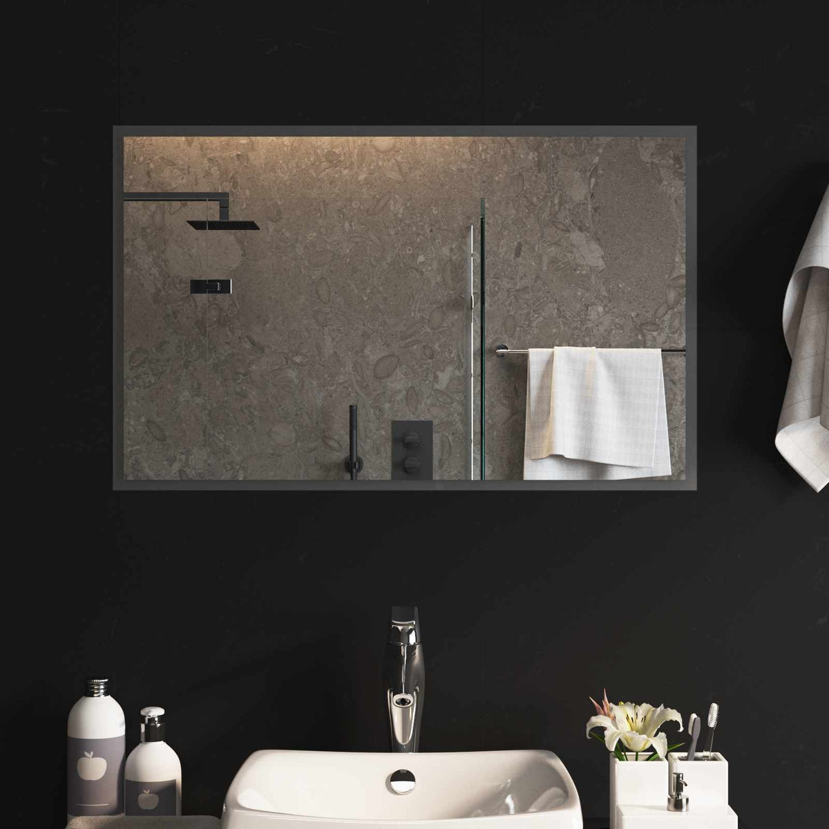Led Badkamer Spiegel Transparant Gehard Glas