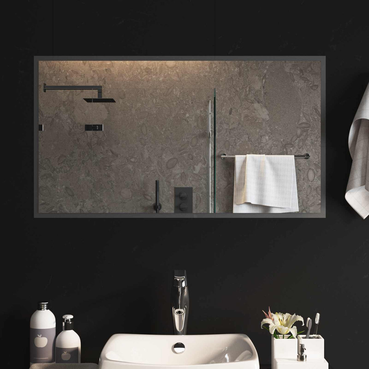 Led Badkamer Spiegel Transparant Gehard Glas