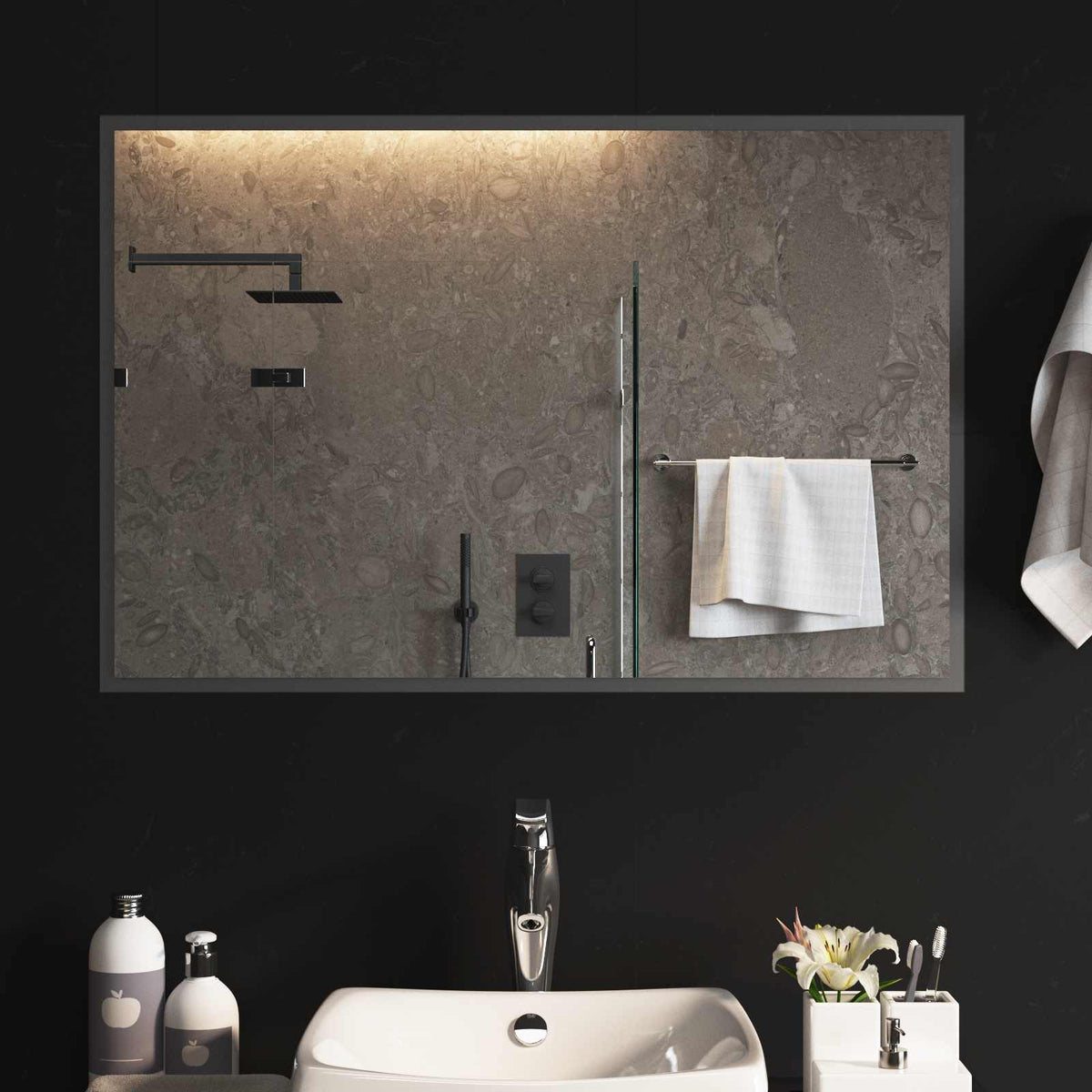 Led Badkamer Spiegel Transparant Gehard Glas