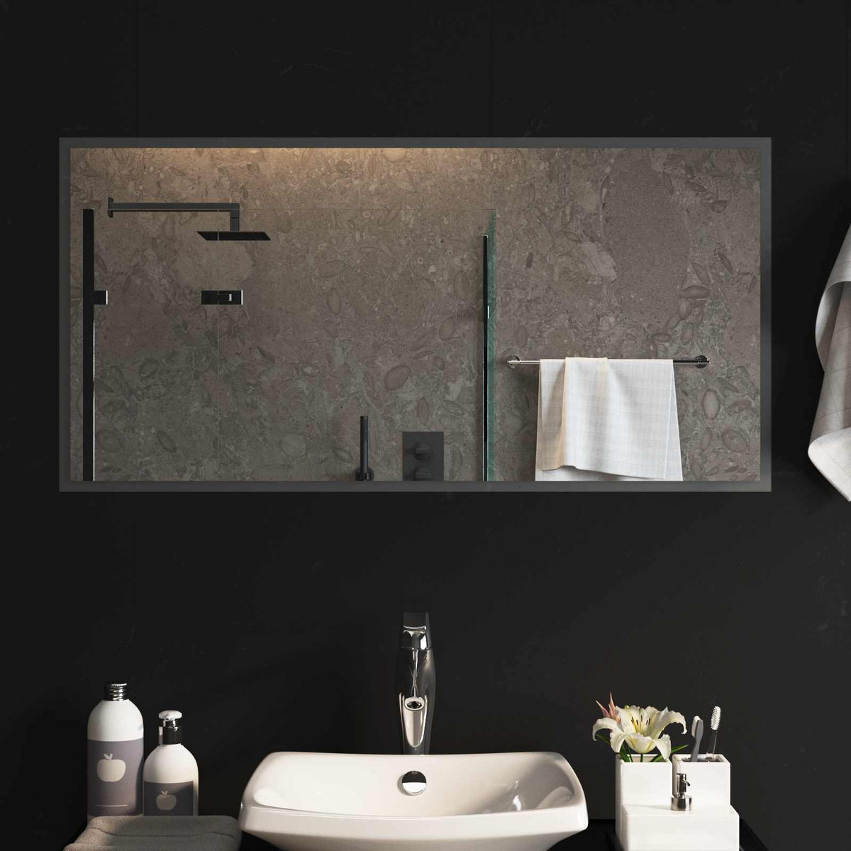 Led Badkamer Spiegel Transparant Gehard Glas