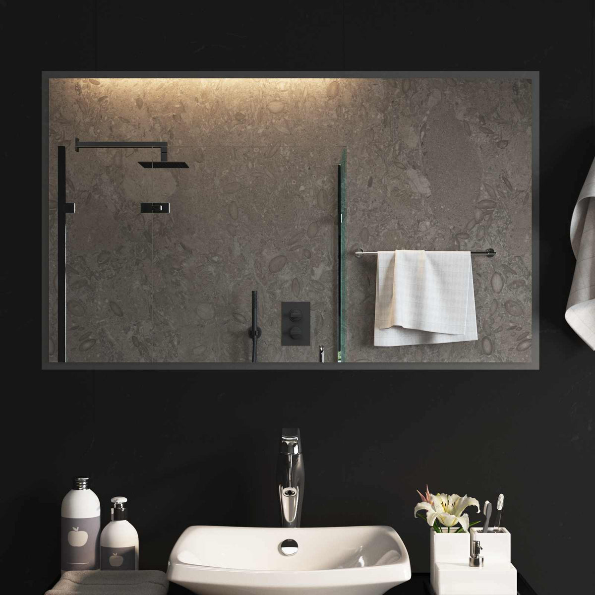 Led Badkamer Spiegel Transparant Gehard Glas