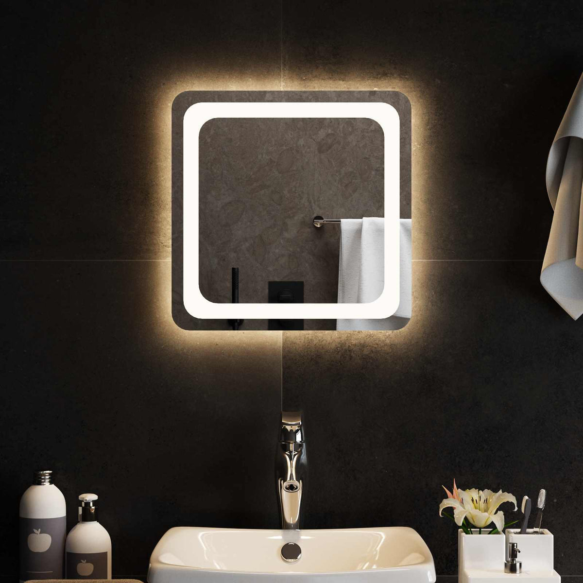 Led Badkamer Spiegel Transparant Gehard Glas