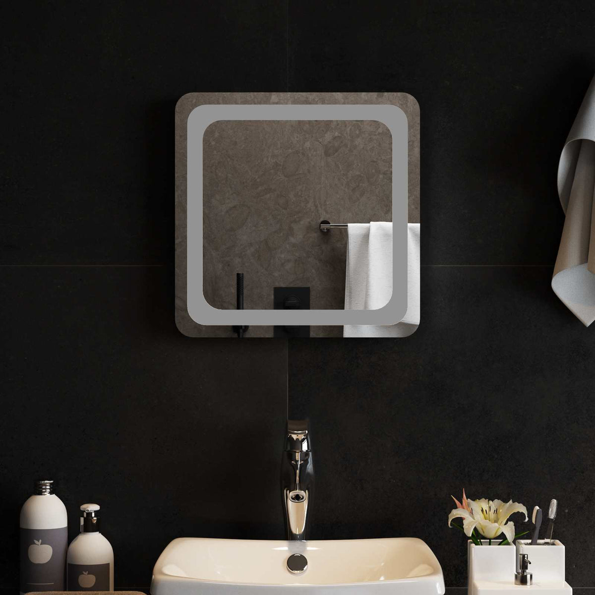 Led Badkamer Spiegel Transparant Gehard Glas