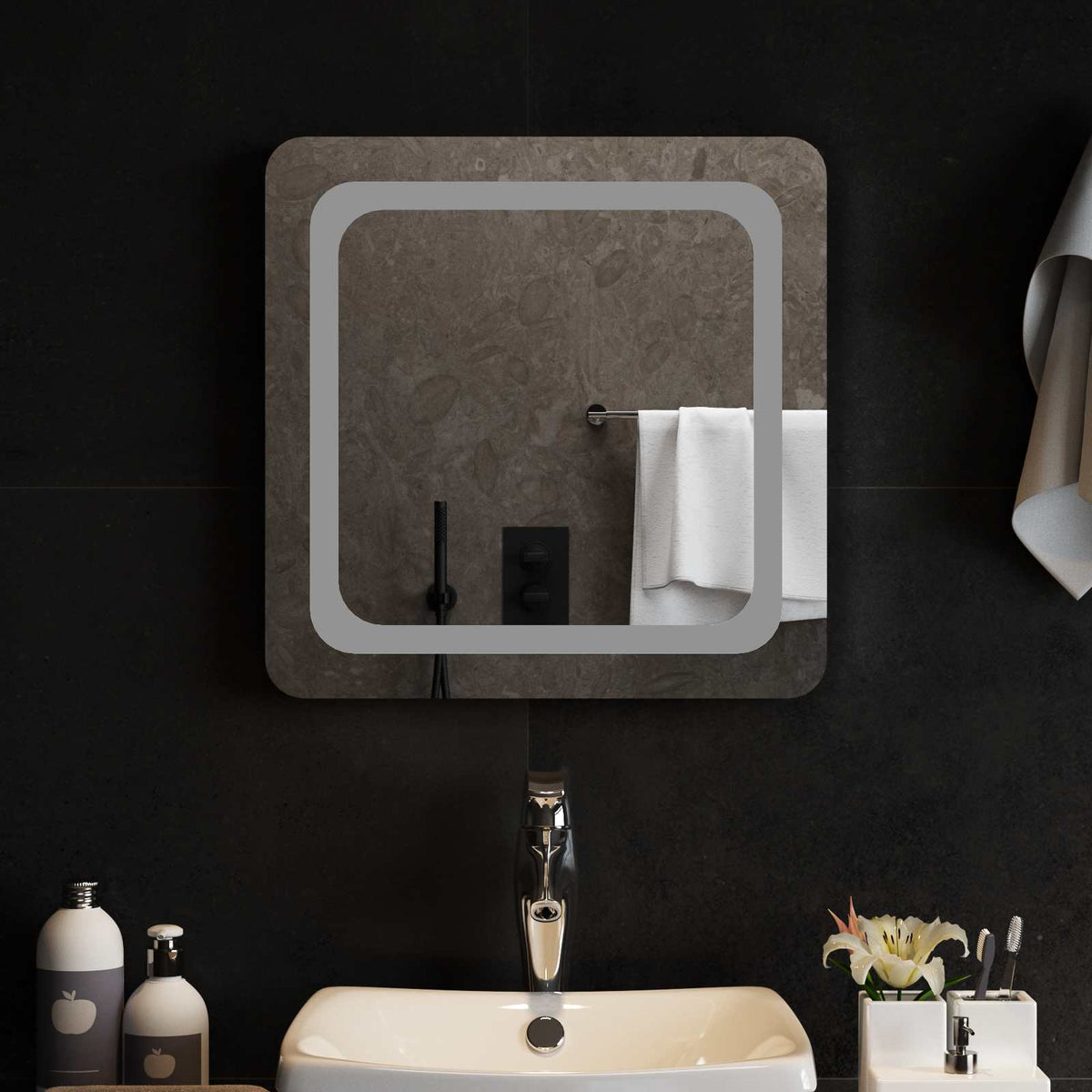 Led Badkamer Spiegel Transparant Gehard Glas