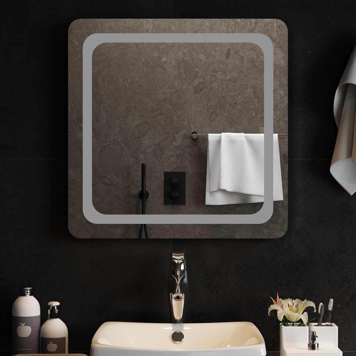 Led Badkamer Spiegel Transparant Gehard Glas