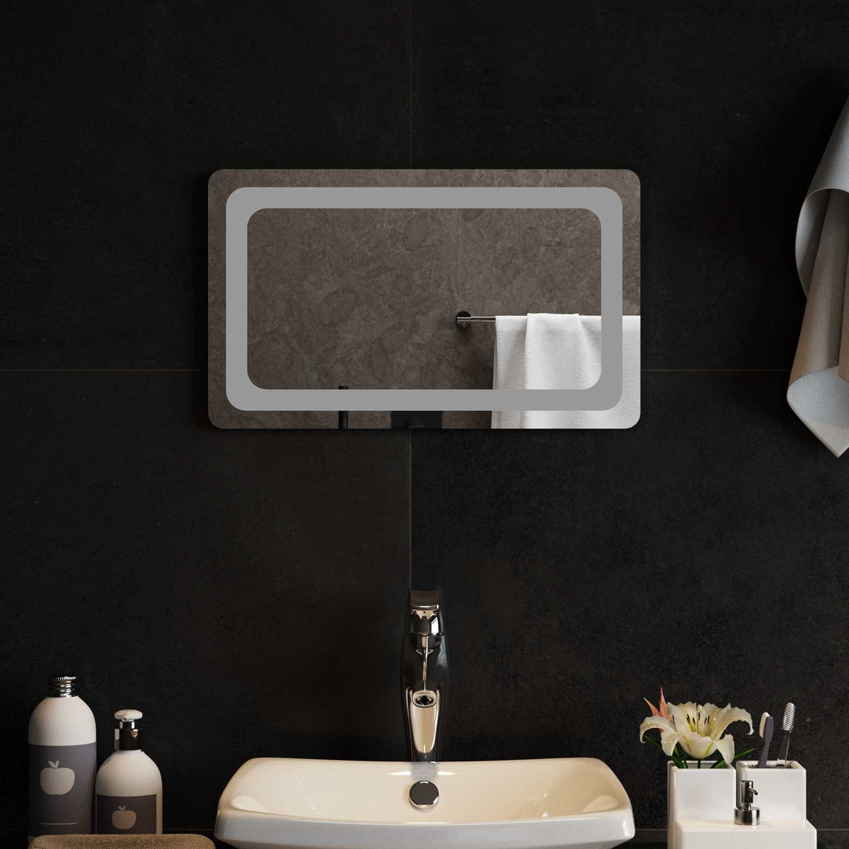 Led Badkamer Spiegel Transparant Gehard Glas