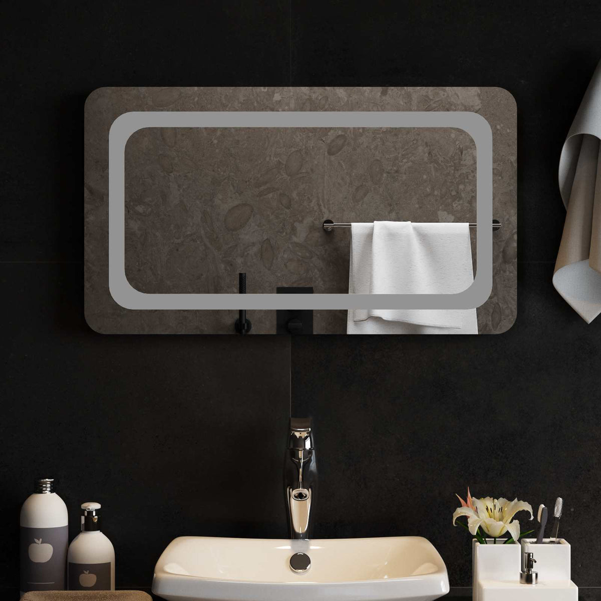 Led Badkamer Spiegel Transparant Gehard Glas
