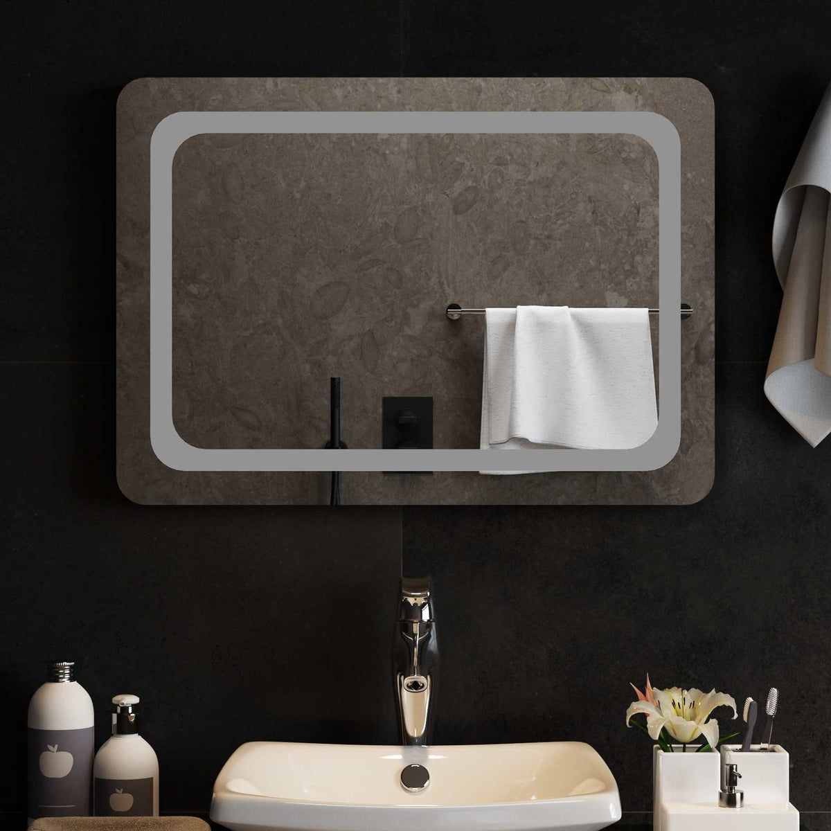 Led Badkamer Spiegel Transparant Gehard Glas