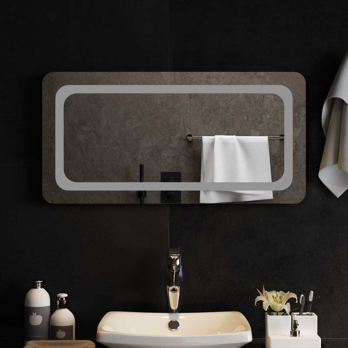 Led Badkamer Spiegel Transparant Gehard Glas