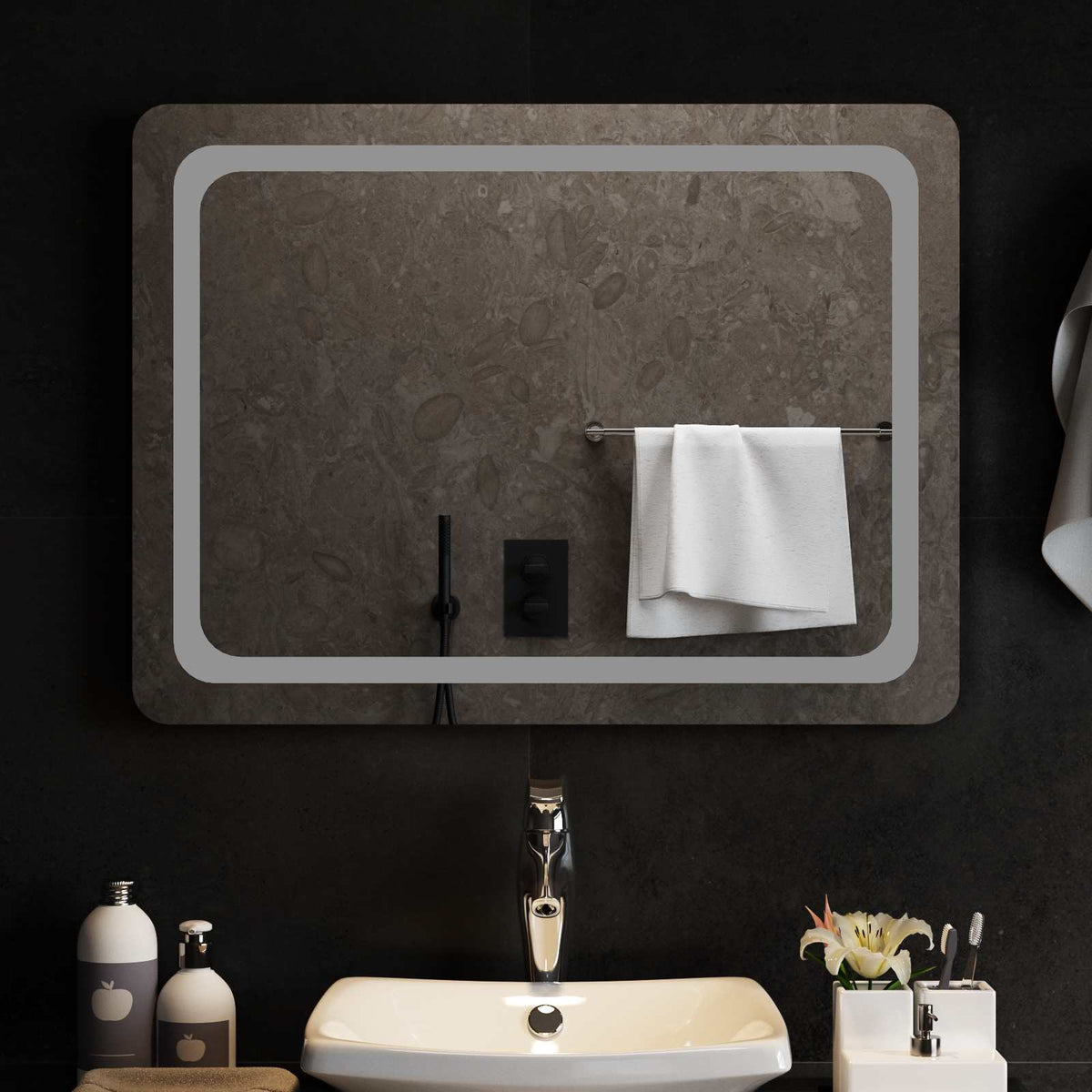 Led Badkamer Spiegel Transparant Gehard Glas